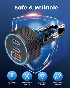 Cargador de Coche USB C de Alta Calidad, Cargador de Coche Mini de Doble Puerto Tipo C, Cargador de Coche de Carga Rápida Tipo C <span class=keywords><strong>para</strong></span> Coche - Product Image 4