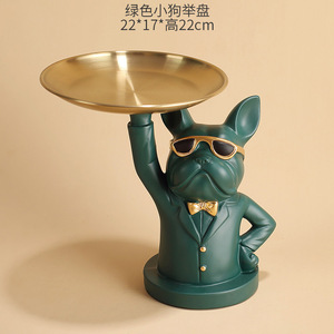 Eazom Resin <b>Dog</b> Tray With Sunglasses And Bowtie For Home Decoration <b>Table</b> Accessory - Product Image 4