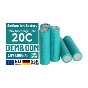 Grosir Baterai Ion Natrium Silindris NA 20C Sodium-ion 18650 3V 1300mAh Sel Baterai Ion Natrium untuk Alat Tenaga E-bike - Product Image 1