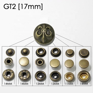 カスタムアンティークエンボスメタルスナップボタンブロンズプレススタッドデニムジャケット革服ロゴ卸売 - Product Image 6