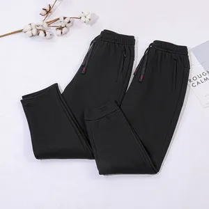 Fábrica Atacado Qualidade Poliéster Algodão Plain Blank Jogger Calças Elásticas Oversized Sweatpants Calças Personalizadas Masculinas