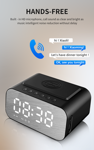 Horloge numérique portable <span class=keywords><strong>BT510</strong></span> avec écran LED, lampe intelligente sans fil 15W, radio-réveil FM, micro intégré, haut-parleur en plastique V5.0 - Product Image 4