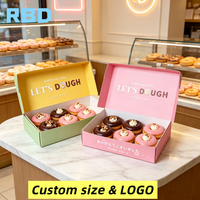 Boîte en papier personnalisée avec logo pour chocolats, biscuits, donuts et gâteaux, biodégradable, impression personnalisée, vente en gros, produit alimentaire de qualité supérieure, best-seller