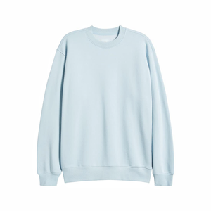 Mujer cuello redondo manga larga puños acanalados clásico Ropped hombros sudadera mezcla de algodón otoño señora sudaderas para deporte - Product Image 1