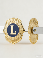 Emblema de Aleación de Zinc para Parrilla Delantera de Coche Antiguo Lions International - Logotipo Decorativo Premium para Vehículos
