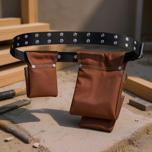 Bolsa Portaherramientas de Poliéster Resistente, Color Marrón, 29-54 Pulgadas, Accesorio para Cinturón de Electricista, Carpintero y Construcción - Product Image 2
