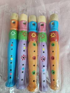 Couleurs motif en bois dessin animé flûte enfants enregistreur <span class=keywords><strong>6</strong></span> <span class=keywords><strong>trous</strong></span> piccolo jouer musique jouets flûte - Product Image 6