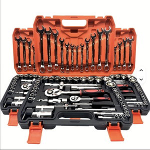 61pcs Carbon Steel Manual <b>Tool</b> Kit Metric Ratchet Socket Wrench Automotive Mechanical Repairs <b>Set</b> SCK-61 SCK-61 - Product Image 1