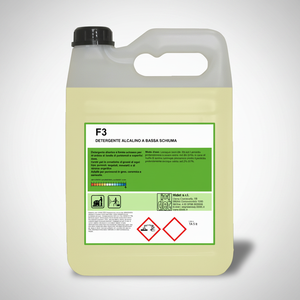 Détergent alcalin écologique TA 4 X 5 Lt F3, formule faiblement moussante pour le nettoyage en profondeur des surfaces dures et le nettoyage des sols - Product Image 2