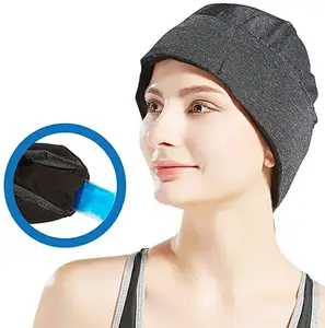 畅销产品2024有效柔软偏头痛冰帽头凝胶冰疗头套紧张头痛缓解帽子