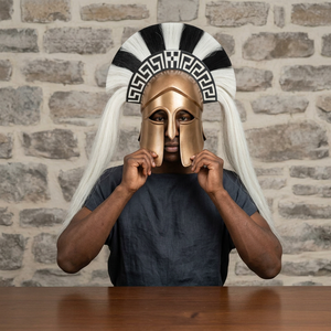 Casque Spartan en Bronze avec Crête en Crin de Cheval, Armure Artisanale Portative pour Cosplay, Affichage de Collection - Product Image 4