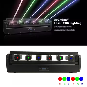 Xoay 6 mắt R/G/B đầy đủ màu sắc chất béo chùm Disco DJ di chuyển đầu ánh sáng <span class=keywords><strong>laser</strong></span> cho bên tổ chức sự kiện thanh - Product Image 2