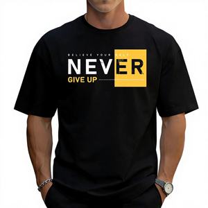 Lot de chemises pour hommes 100% Coton Vintage à manches classiques 180 g/m² avec motif imprimé animé et citation, compressées, Entrepôt US - Product Image 1