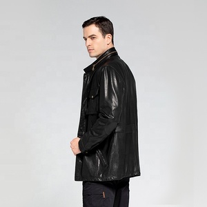 Popolare e personalizzabile-<span class=keywords><strong>giacca</strong></span> di <span class=keywords><strong>vera</strong></span> <span class=keywords><strong>pelle</strong></span> da <span class=keywords><strong>uomo</strong></span> nera di alta qualità - Product Image 6