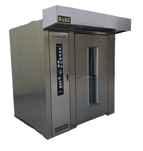 Stainless Steel 20 / 32 / 36 Pans Baking Oven Electric Rotary Rack Oven Pizza Pita Bread Making Machines