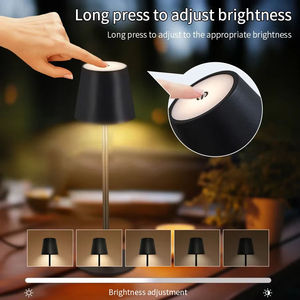 Nhà Máy Mới Châu Âu Sáng Tạo Có Thể Sạc Lại Sang Trọng Ánh Sáng Ban Đêm LED Kim Loại Sắt Phòng Ngủ Cổ Điển Nhà Hàng Thanh Lãng Mạn Bảng Đèn - Product Image 5