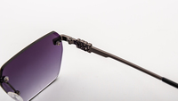 Lunettes de soleil sans monture, protection UV400, confortables, personnalisées, avec diamants incrustés, de forme carrée, unisexes, pour la conduite estivale, la pêche