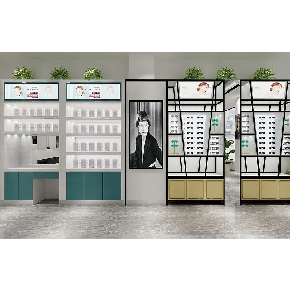 Funroad gözlük çevrimiçi alışveriş gözlük mağaza sergi mobilyası duvara monte gözlük ekran optik mağaza