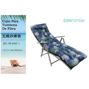 TUMBONA 55*174CM-1 เบาะรองนั่งชายหาดแบบเติมใยฝ้ายและหมอนเพื่อการพักผ่อนกลางแจ้งที่สะดวกสบาย - Product Image 3