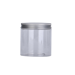<b>Plastic</b> Jar 500Ml Transparent Cylinder Pet Cosmetic <b>Packaging</b> Wide Mouth For Cream - Product Image 4