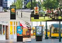 Panneau d'affichage publicitaire Totem extérieur de 55 pouces avec écran LCD haute luminosité de 2000 nits