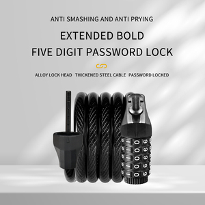 Lucchetto a Cavo in Acciaio per Bici MTB e da Strada - <span class=keywords><strong>Sicurezza</strong></span> Antifurto con <span class=keywords><strong>Password</strong></span> - Product Image 2