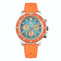 Großhandel Custom San Martin Vintage Chronograph Pfau Mechanische Automatik 316L Edelstahl Taucher Uhr Mann zum Verkauf