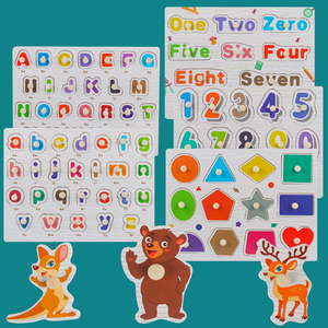 Planche d'apprentissage cognitive en bois créative, jouet multifonctionnel d'éveil, puzzle éducatif Montessori pour enfants d'âge préscolaire - Product Image 6