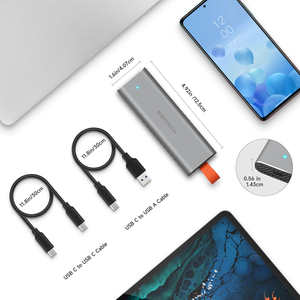 RSHTECH unterstützt UASP Trim SSD Größe 2230/2242/2260/2280 USB C 3,2 Gen 2 10Gbps PCIe M-Schlüssel Festplattenlaufwerk (Nur) Gehäuse - Product Image 6