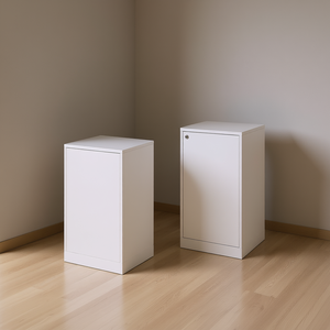 Archivador Moderno de 50x50x90 cm con Puerta y Cerradura, Acabado Blanco, Mueble de Almacenamiento para Oficina - Product Image 3