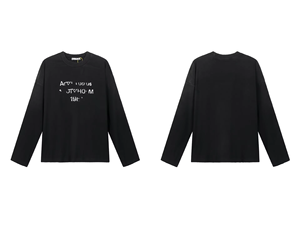 Camiseta de Alta Calidad de Manga Larga para Hombre y Mujer, Estilo Holgado, 100% Algodón Lavado, con Estampado de Letras, 1996 High Street - Product Image 1