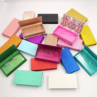 Boîte rigide rectangulaire personnalisable et recyclable avec logo 3D, aimant rabattable, revêtement UV, en carton pour faux cils et emballage d'œillets