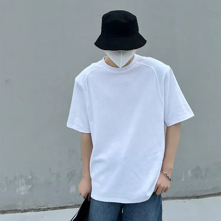 Wholesale Custom printing logo heavyweight 240gsm 100% Cotton streetwear T shirt Blank Oversized mens T shirt