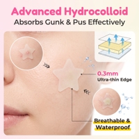Patchs autocollants anti-acné 40 étoiles les plus vendus pour couvrir les boutons et les marques d'acné sur le visage, portables pour le voyage
