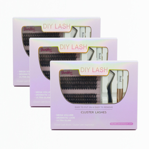 Yunhai Silk Soft Cluster Kit de pestañas individuales Caja de racimos de pestañas personalizada Kit de racimo segmentado de pestañas Diy - Product Image 6