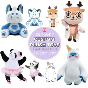 Kinqee Custom Made Plush Figure Toy Gift Set Stuffed Cartoon Animal Toys Plush Anime Customized Keychain Doll Custom Plush Toy
