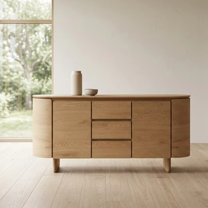 Commode en bois massif Kairo avec 6 tiroirs, design moderne pour salon, meuble de rangement écologique et durable - Product Image 6