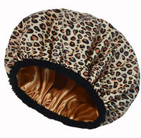 Bonnet de douche en satin pour femme, imperméable, écologique, style européen, extra large, double couche, réutilisable