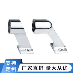 22-25mm <b>Stainless</b> <b>Steel</b> 316 Marine <b>Bracket</b> Long Neck Rear Handrail Tube Fittings for Yacht Manufacturing Marine Hardware - Product Image 5