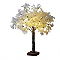 Weiße Künstliche LED-Blumenbaum-Lampe Warmweißes Licht Tischdekoration für Schlafzimmer Hochzeit Weihnachten