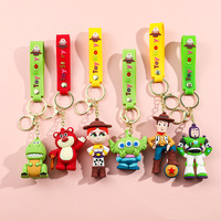 En gros Toy Story Alien/Buzz/Ours rose : Breloques de sac, figurines en silicone, porte-clés, poupées pour machine à griffes