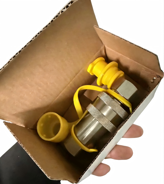 Hydraulic Quick Release Coupler Kit,NPT Thread Connectors with Dust Caps, Industrial Grade