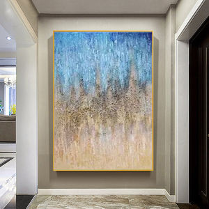 <span class=keywords><strong>Peinture</strong></span> à l'huile <span class=keywords><strong>abstraite</strong></span> de luxe sur toile, texture de gravier personnalisée, <span class=keywords><strong>peinture</strong></span> à l'huile <span class=keywords><strong>abstraite</strong></span> bleu ciel, grande <span class=keywords><strong>peinture</strong></span> à l'huile <span class=keywords><strong>abstraite</strong></span> faite à la main - Product Image 1