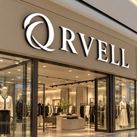 Papan Nama Toko Ritel Besar 3D Channel Letters Signage LED Aluminium Custom untuk Dekorasi Dinding