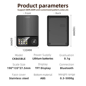 Báscula de Cocina Inteligente Personalizada, 5 kg, Precisión de 0.1 g, Alimentación por USB, Color Negro, para Uso Doméstico - Product Image 2