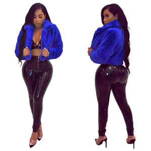 Otoño Invierno señoras nuevo <span class=keywords><strong>abrigo</strong></span> corto de felpa de piel sintética <span class=keywords><strong>abrigo</strong></span> de talla grande Chaqueta corta para mujer - Product Image 2