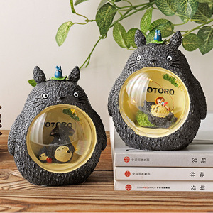 Đồ trang trí trang trí phim hoạt hình nhựa nghiên cứu ánh sáng bàn hàng xóm của Tôi <span class=keywords><strong>Totoro</strong></span> đèn cho phòng ngủ - Product Image 2