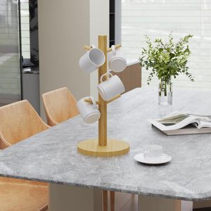 Portavasos de bambú para escritorio, tipo redondo, para almacenamiento de tazas, sala de estar, llavero, soporte para gafas de sol - Product Image 1