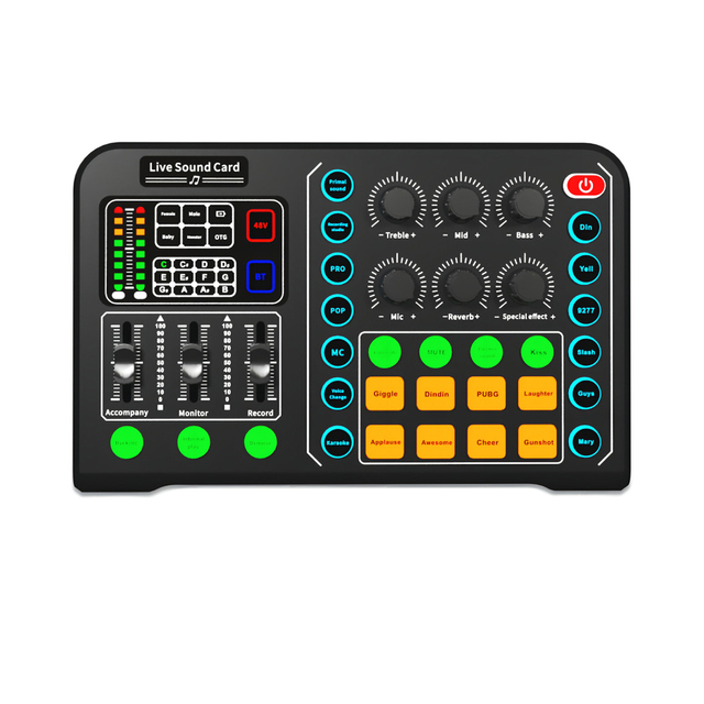 M6 48V Phantom Power Supply Sound Card Recording Karaoke Podcast Music Studio Equipment K1 Usb Audio Interface Sound Cards