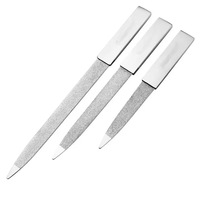 Lime à ongles double face en acier inoxydable de qualité professionnelle, outil de manucure réutilisable longue durée, lime à ongles de précision